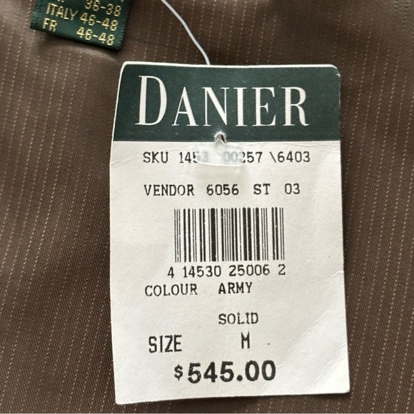 NWT Danier Sz L Army Green Leather Jacket - Picture 10 of 13